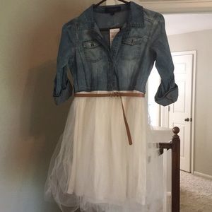 Cute denim and tulle girls dress!